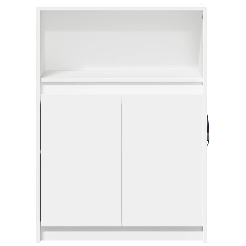 Dressoir met LED 72x34x100 cm bewerkt hout wit is nu te koop bij PeponiXL, paradijselijk wonen!