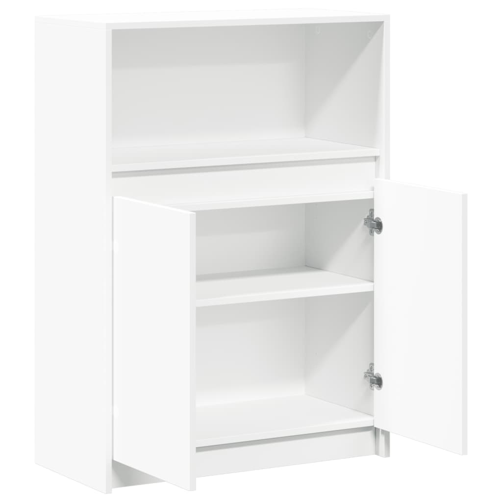 Dressoir met LED 72x34x100 cm bewerkt hout wit is nu te koop bij PeponiXL, paradijselijk wonen!