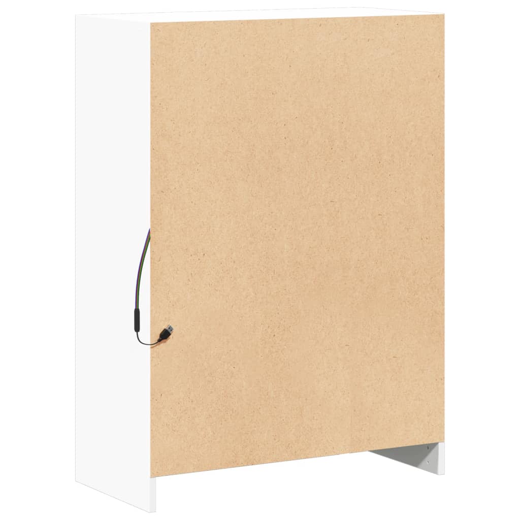 Dressoir met LED 72x34x100 cm bewerkt hout wit is nu te koop bij PeponiXL, paradijselijk wonen!
