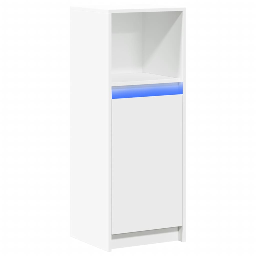 Dressoir met LED 38x34x100 cm bewerkt hout wit is nu te koop bij PeponiXL, paradijselijk wonen!