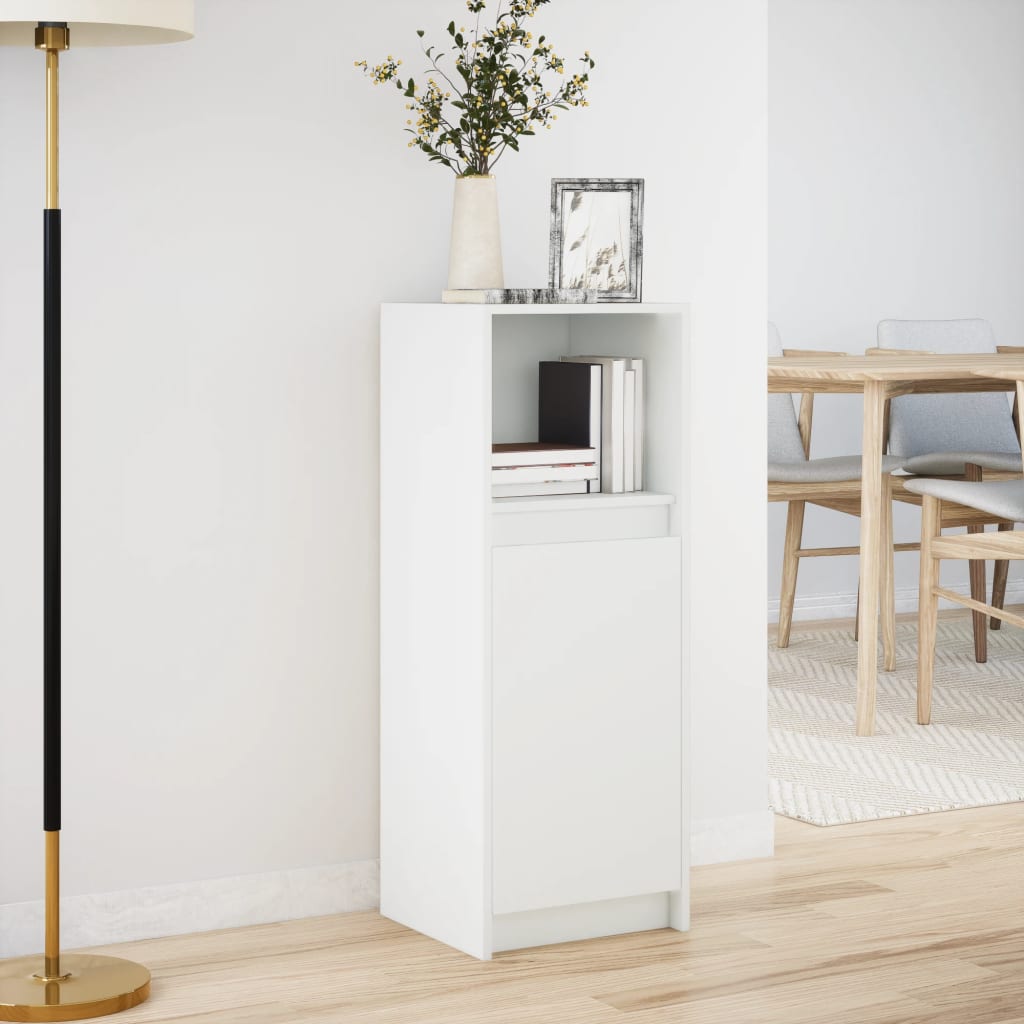 Dressoir met LED 38x34x100 cm bewerkt hout wit is nu te koop bij PeponiXL, paradijselijk wonen!