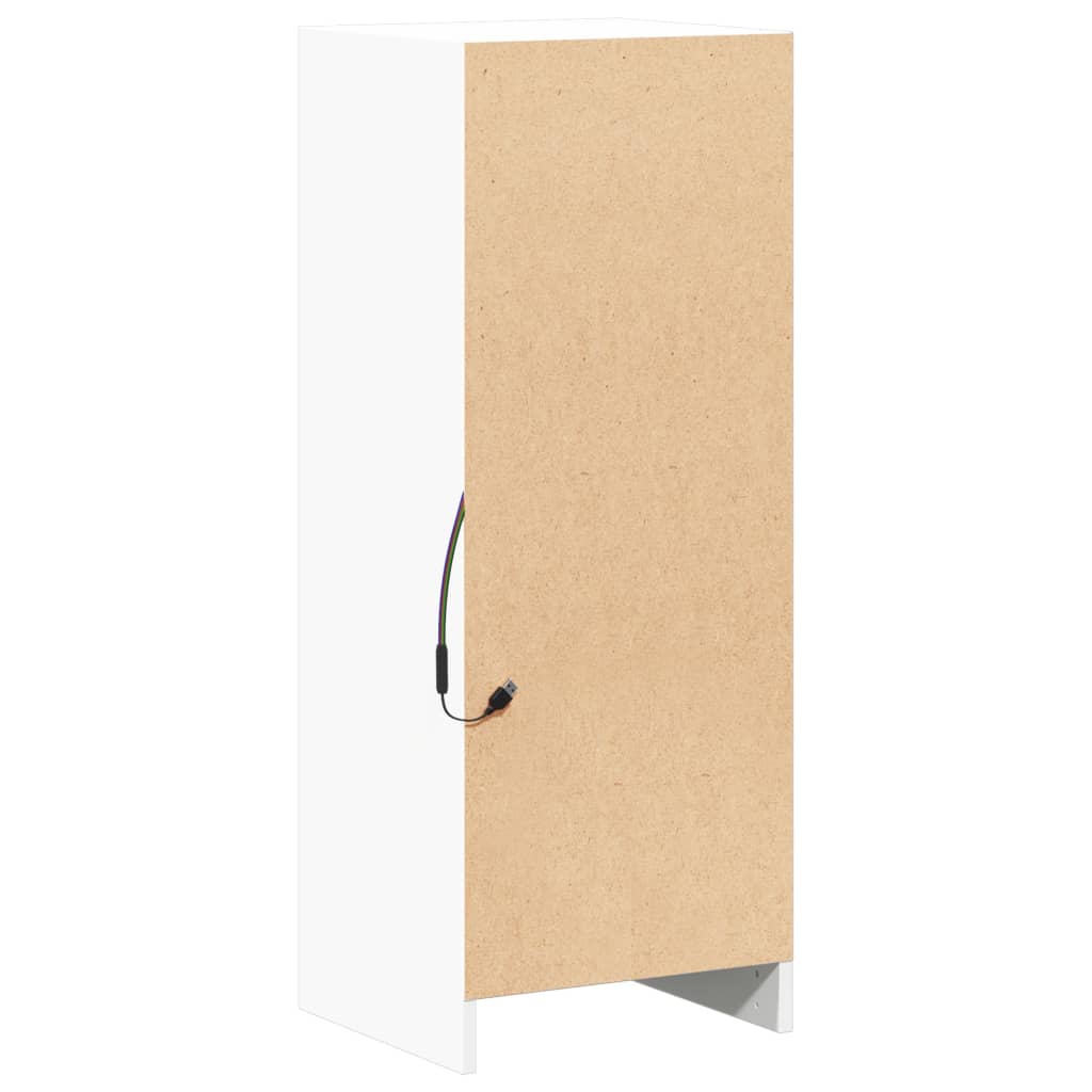 Dressoir met LED 38x34x100 cm bewerkt hout wit is nu te koop bij PeponiXL, paradijselijk wonen!