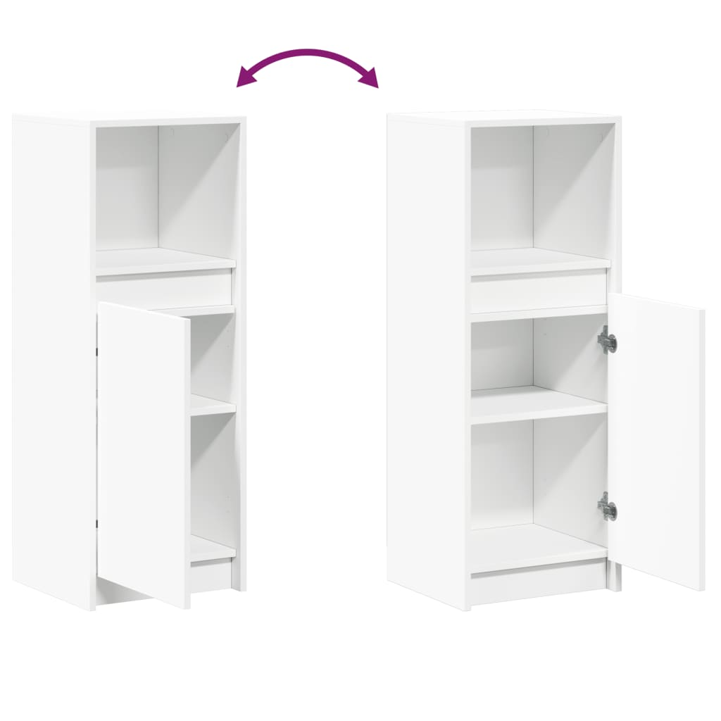 Dressoir met LED 38x34x100 cm bewerkt hout wit is nu te koop bij PeponiXL, paradijselijk wonen!