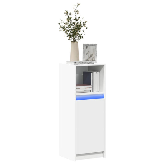 Dressoir met LED 38x34x100 cm bewerkt hout wit is nu te koop bij PeponiXL, paradijselijk wonen!