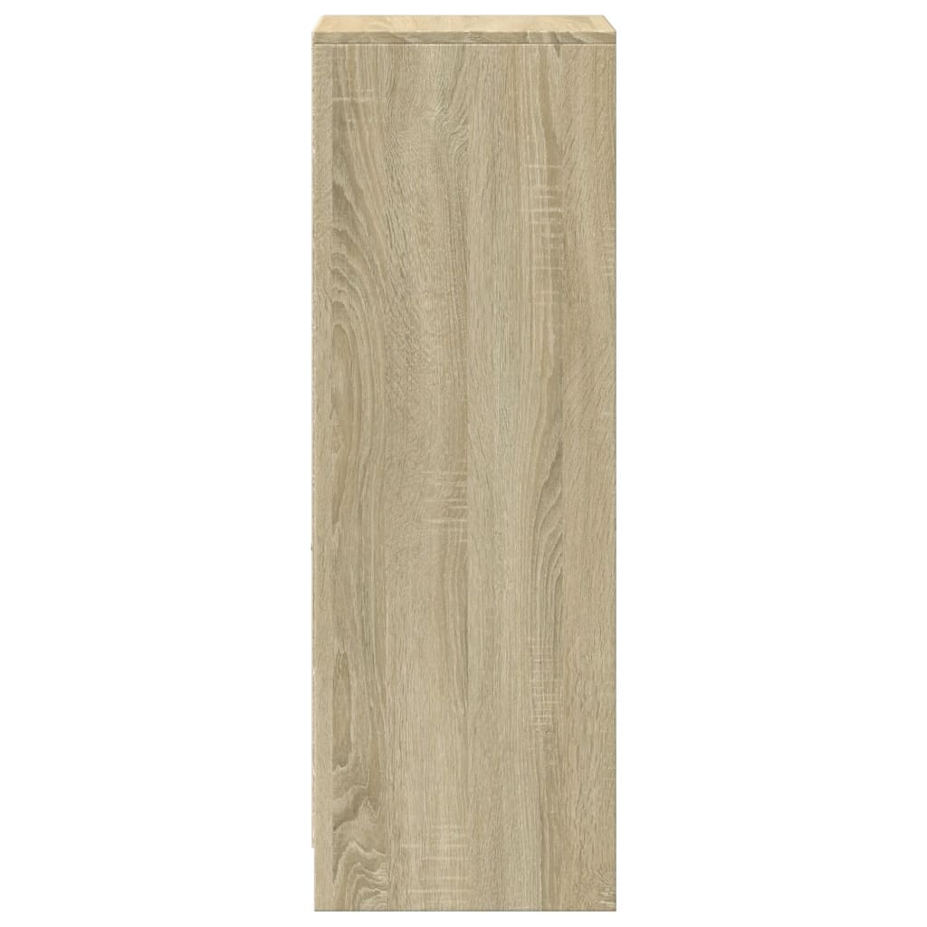 Dressoir met LED 38x34x100 cm bewerkt hout sonoma eikenkleurig is nu te koop bij PeponiXL, paradijselijk wonen!