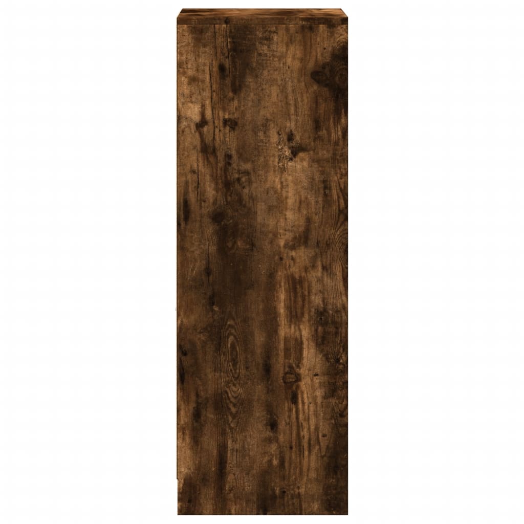 Dressoir met LED 38x34x100 cm bewerkt hout gerookt eikenkleurig is nu te koop bij PeponiXL, paradijselijk wonen!