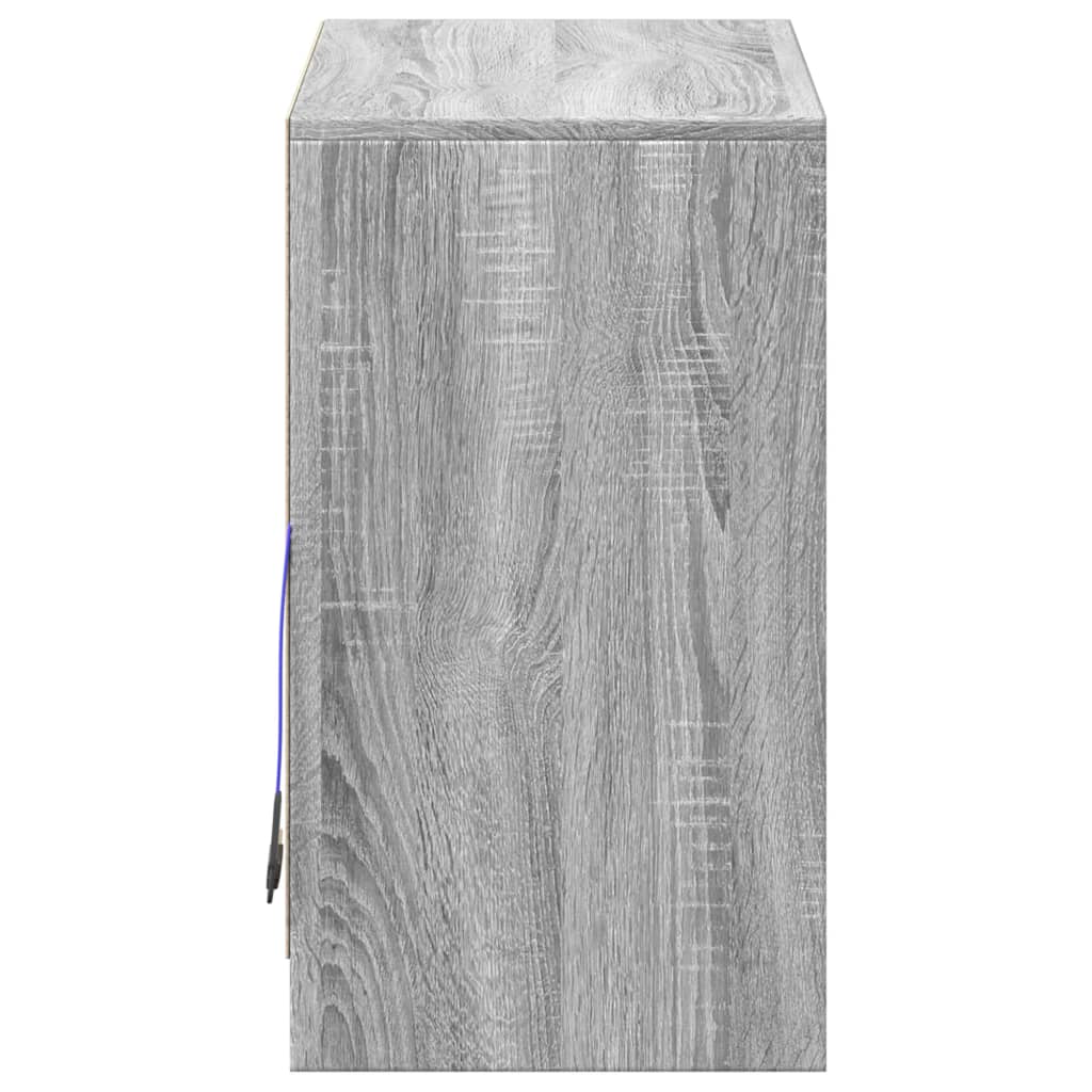 Dressoir met LED 72x34x61 cm bewerkt hout grijs sonoma eiken is nu te koop bij PeponiXL, paradijselijk wonen!