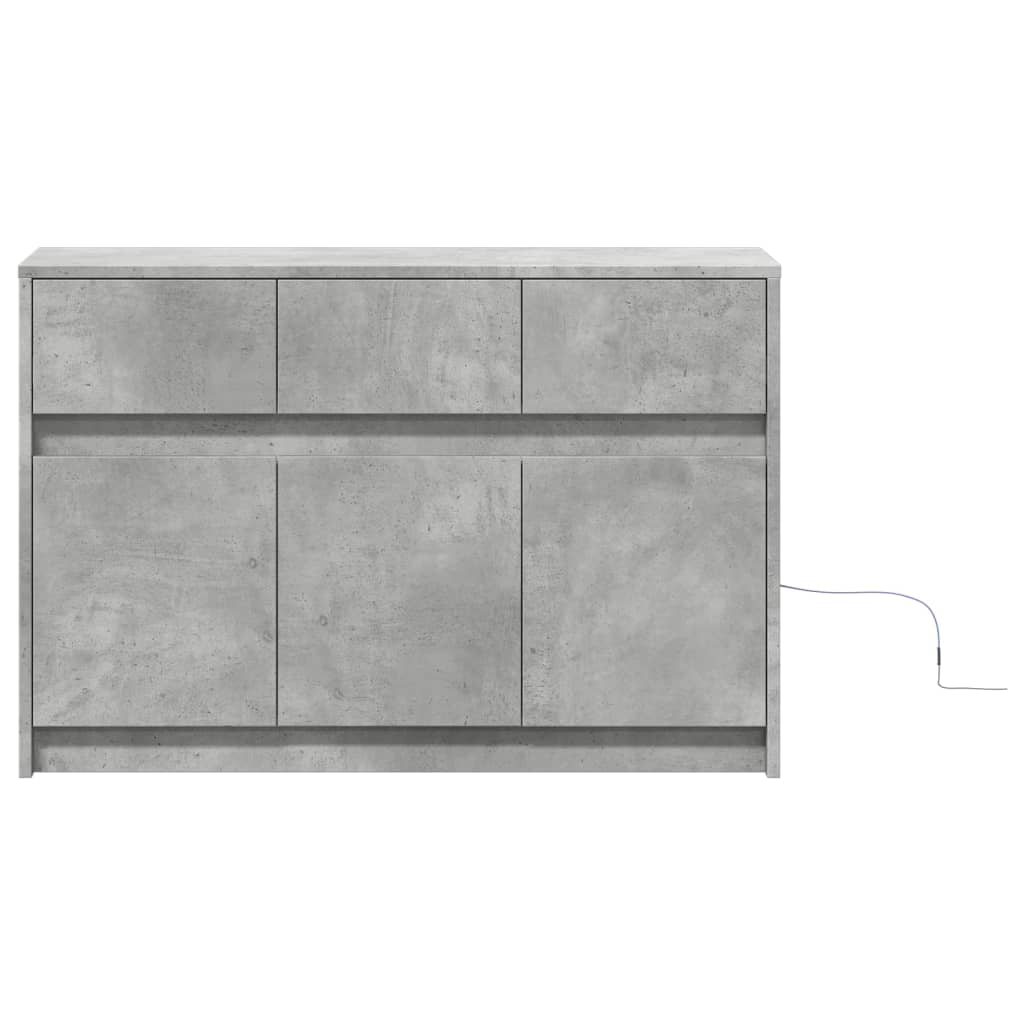 Tv-meubel met LED 91x34x61 cm bewerkt hout betongrijs is nu te koop bij PeponiXL, paradijselijk wonen!