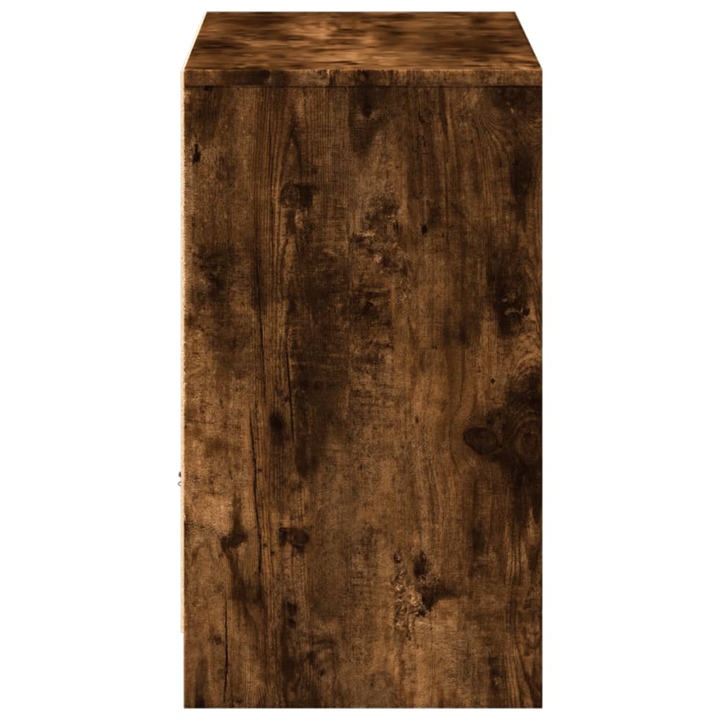 Tv-meubel met LED 91x34x61 cm bewerkt hout gerookt eikenkleur is nu te koop bij PeponiXL, paradijselijk wonen!