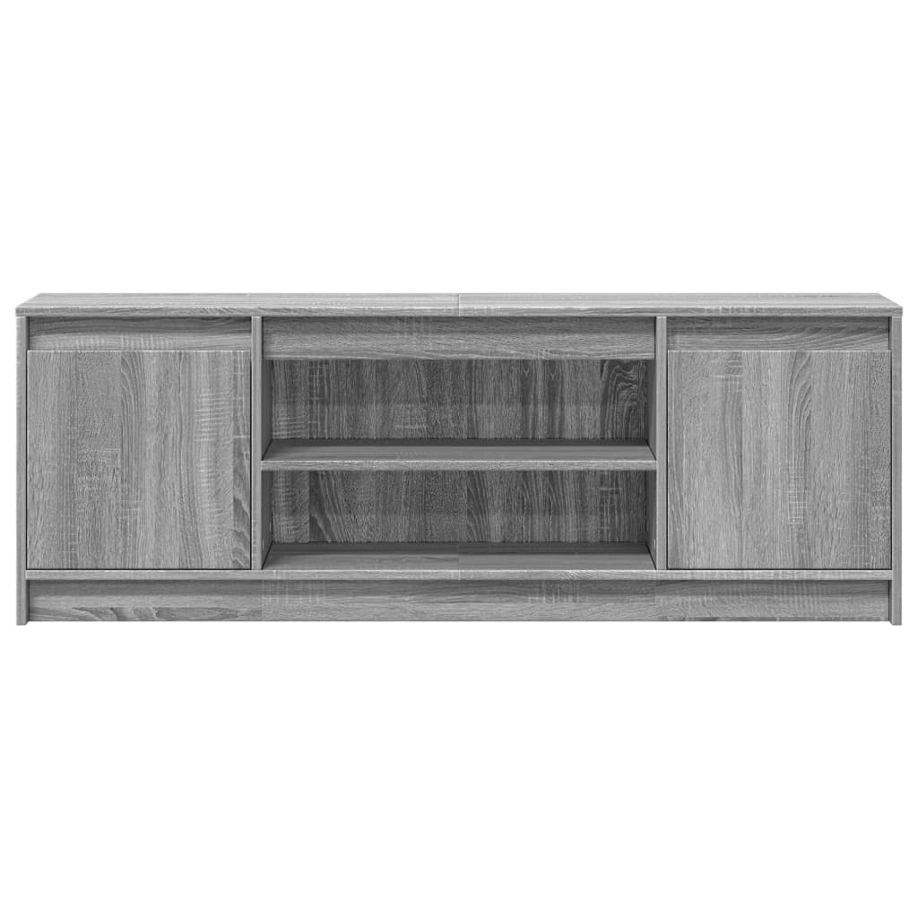 Tv-meubel met LED 139,5x34x50 cm bewerkt hout grijs sonoma is nu te koop bij PeponiXL, paradijselijk wonen!