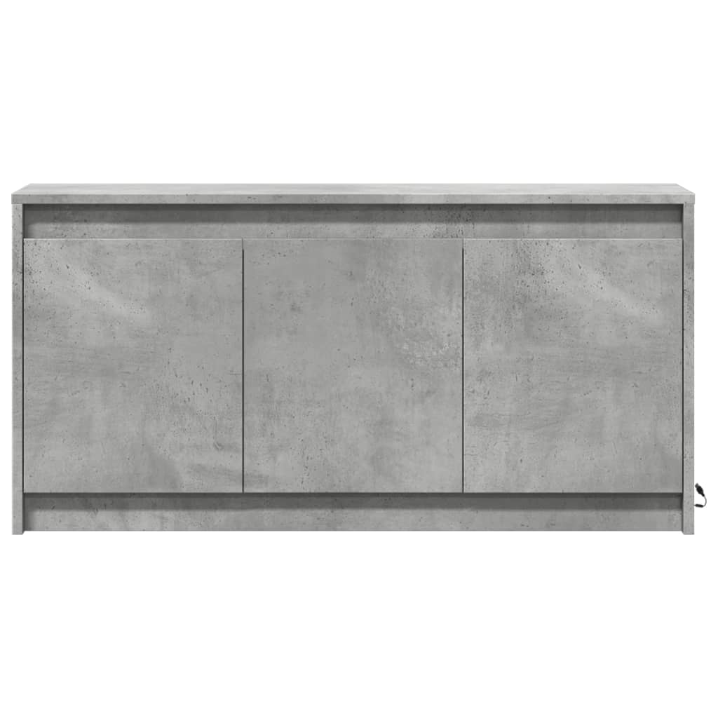 Tv-meubel met LED 100x34x50 cm bewerkt hout betongrijs is nu te koop bij PeponiXL, paradijselijk wonen!