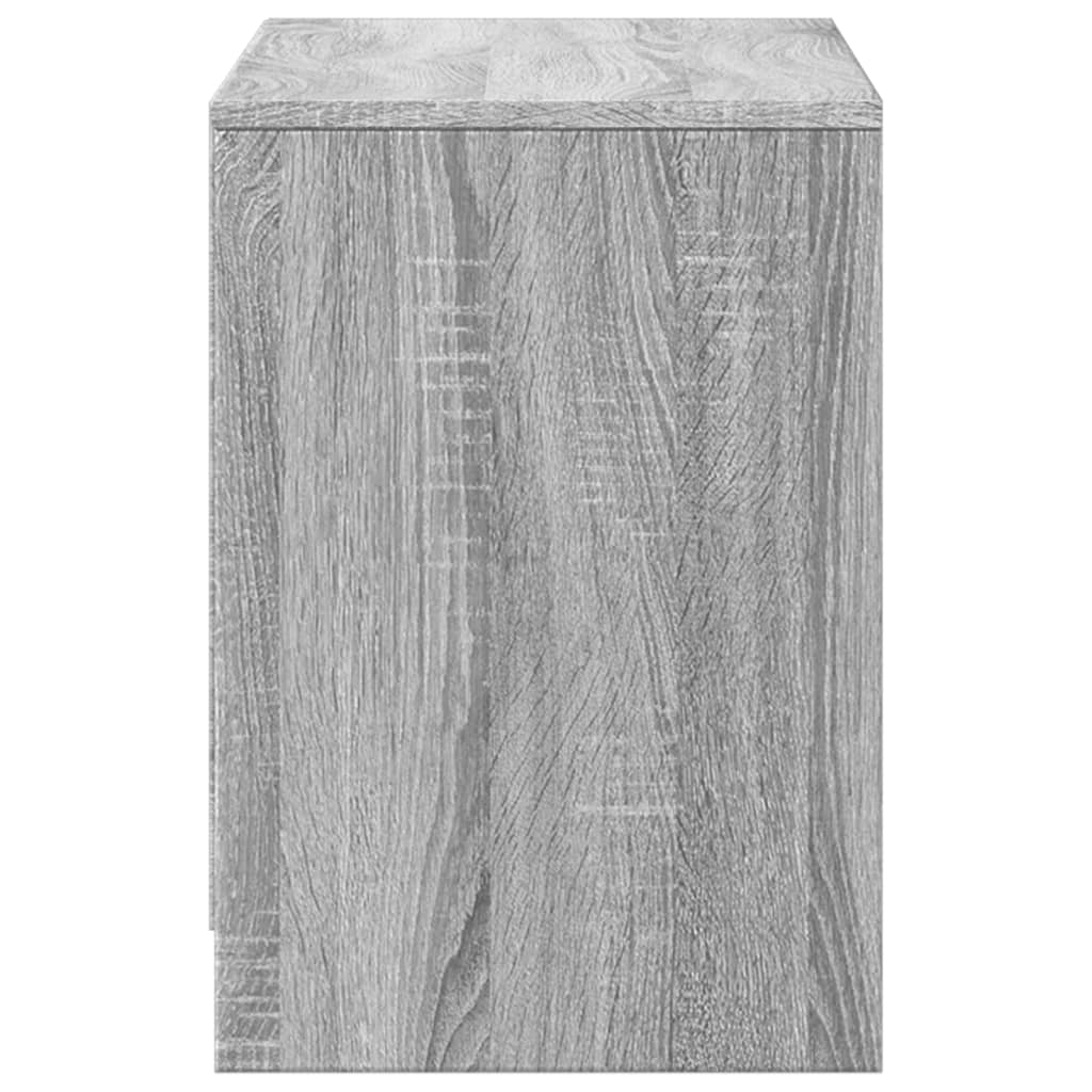 Tv-meubel met LED 100x34x50 cm bewerkt hout grijs sonoma eiken is nu te koop bij PeponiXL, paradijselijk wonen!