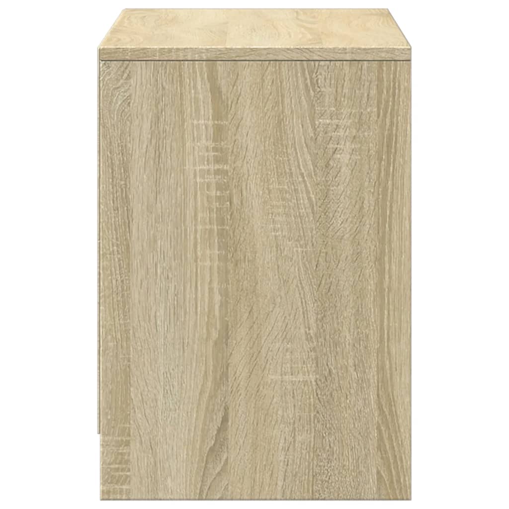 Tv-meubel met LED 100x34x50 cm bewerkt hout sonoma eikenkleurig is nu te koop bij PeponiXL, paradijselijk wonen!