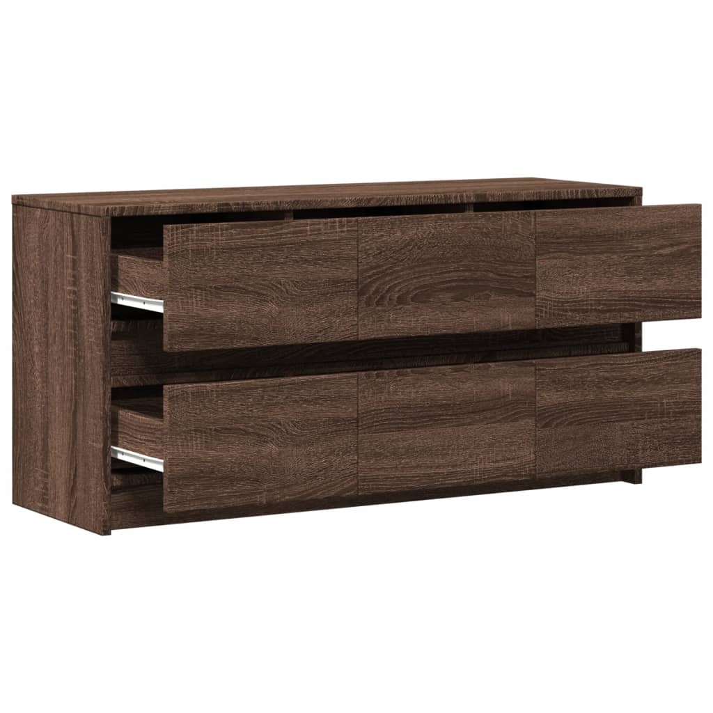 Tv-meubel met LED 100x34x50 cm bewerkt hout bruin eikenkleurig is nu te koop bij PeponiXL, paradijselijk wonen!