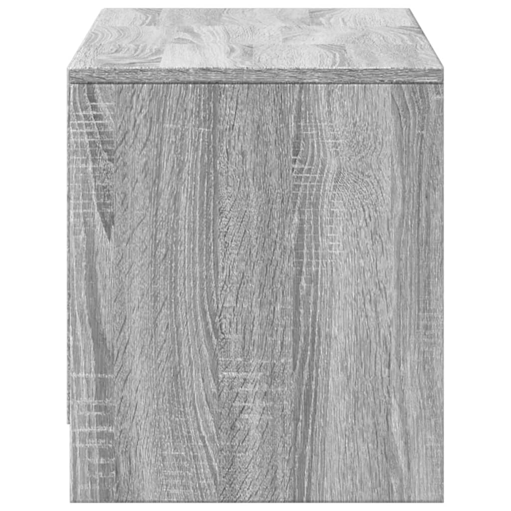 Tv-meubel met LED 97x34x40 cm bewerkt hout grijs sonoma eiken is nu te koop bij PeponiXL, paradijselijk wonen!