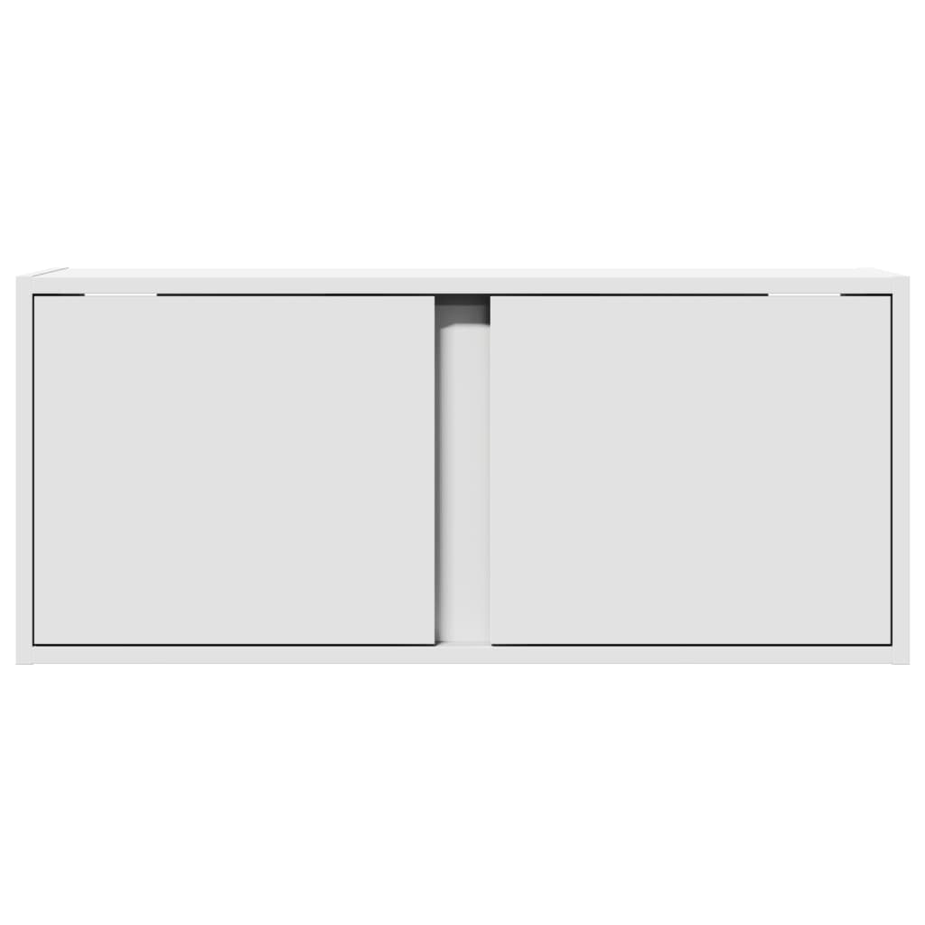 Tv-wandmeubel met LED-verlichting 80x31x35 cm wit is nu te koop bij PeponiXL, paradijselijk wonen!