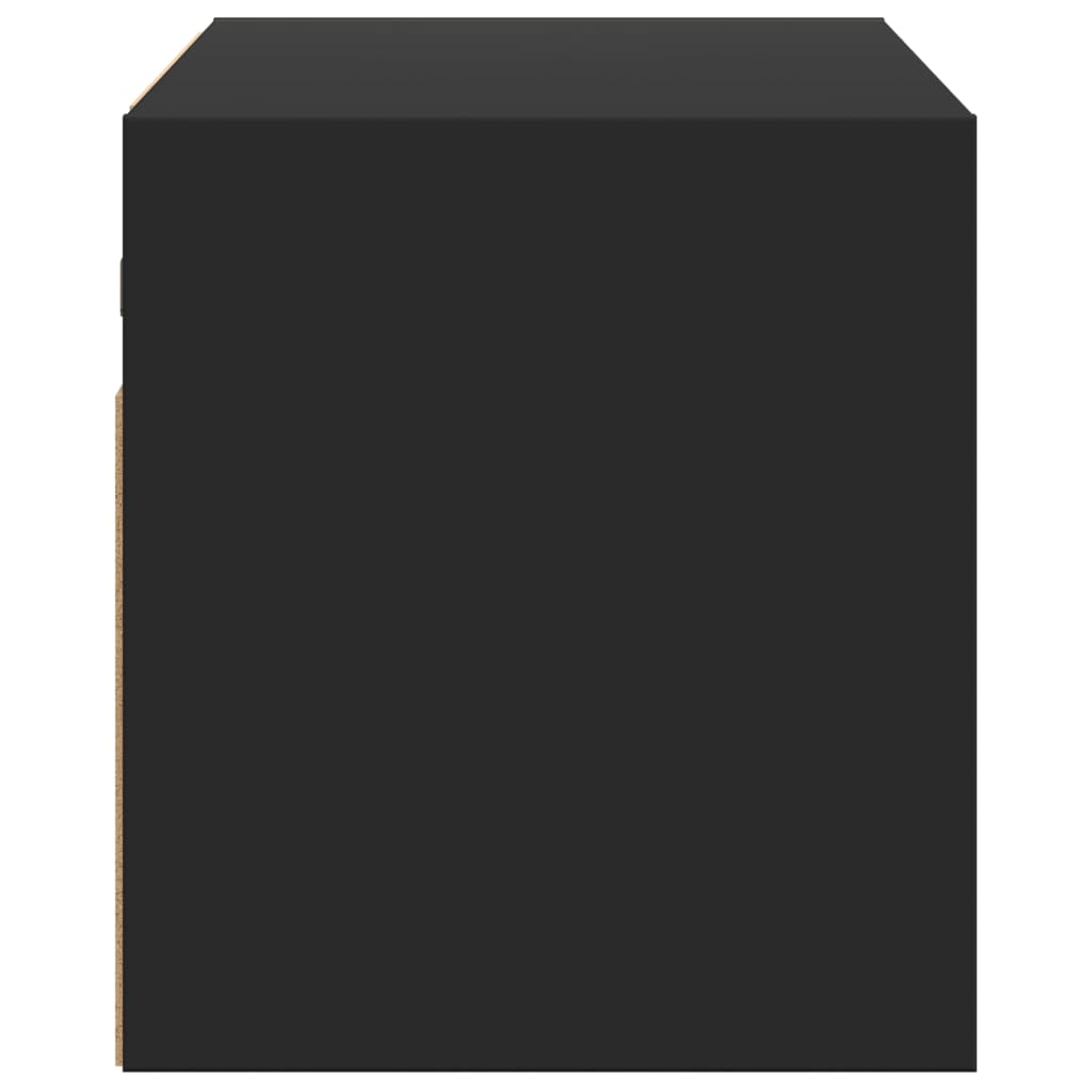 Tv-wandmeubel met LED-verlichting 80x31x35 cm zwart is nu te koop bij PeponiXL, paradijselijk wonen!