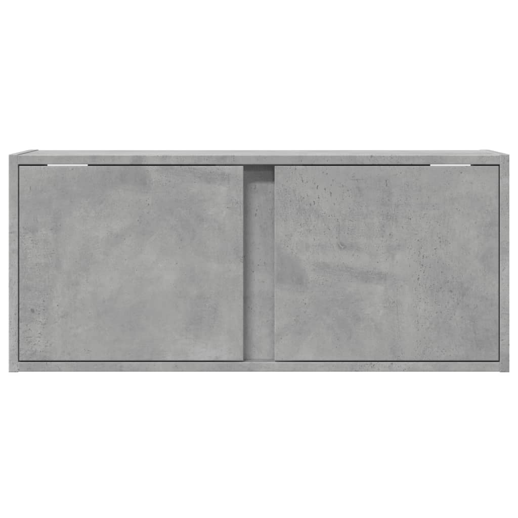 Tv-wandmeubel met LED-verlichting 80x31x35 cm betongrijs is nu te koop bij PeponiXL, paradijselijk wonen!