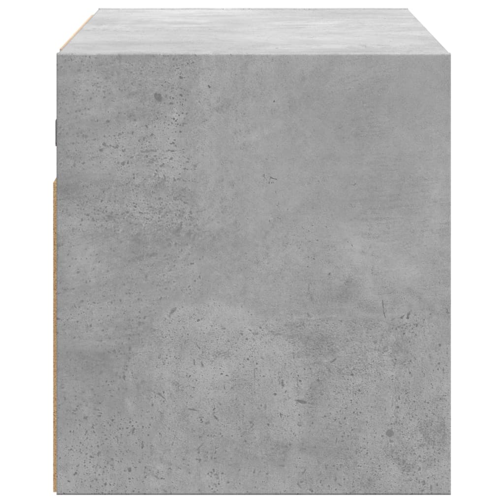 Tv-wandmeubel met LED-verlichting 80x31x35 cm betongrijs is nu te koop bij PeponiXL, paradijselijk wonen!