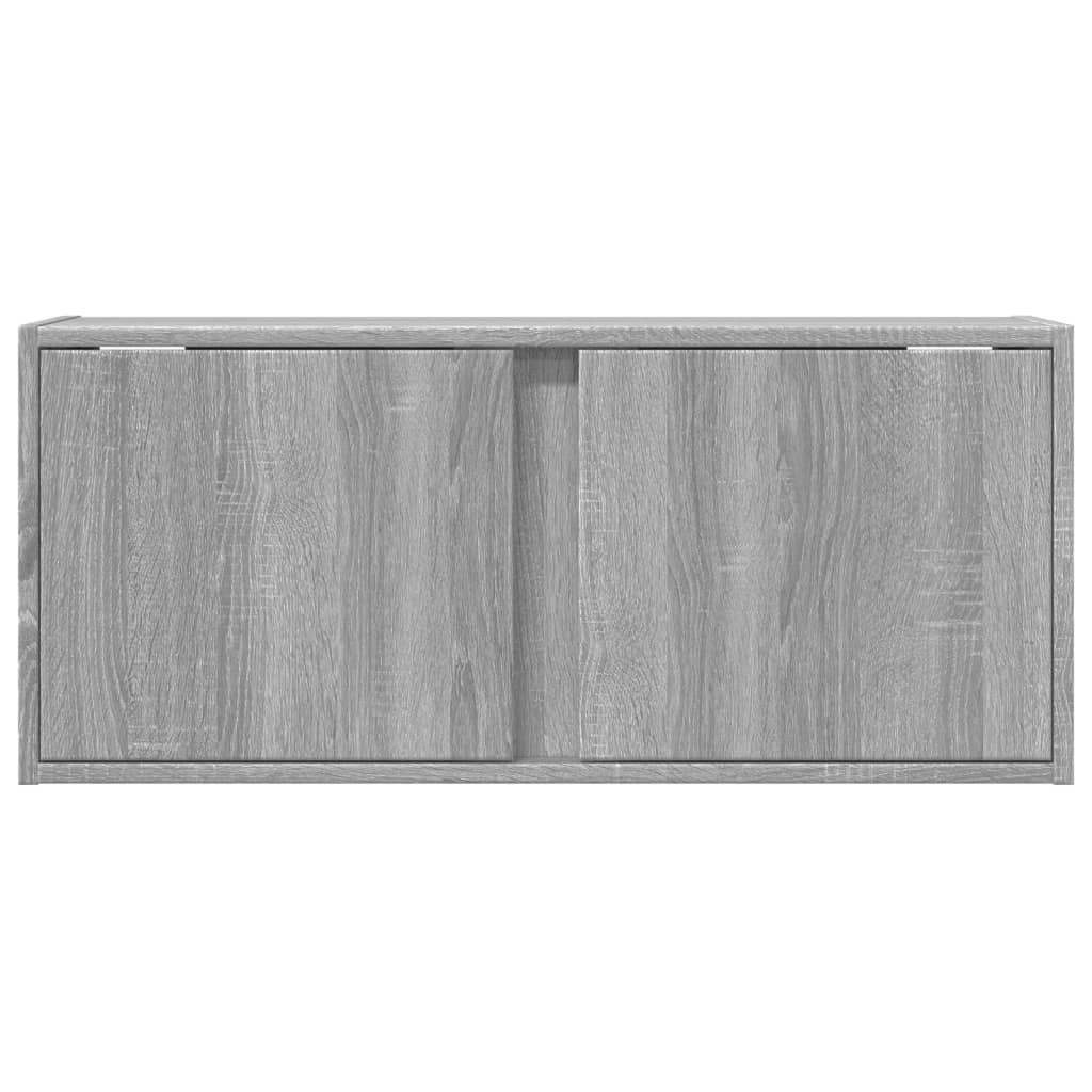 Tv-wandmeubel met LED 80x31x35 cm grijs sonoma eikenkleurig is nu te koop bij PeponiXL, paradijselijk wonen!