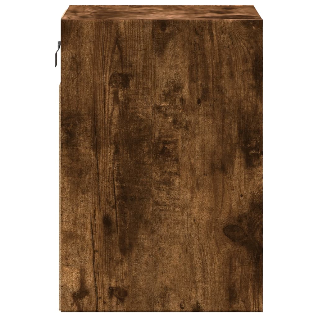 Tv-wandmeubels met LED 2 st 41x31x45 cm gerookt eikenkleurig is nu te koop bij PeponiXL, paradijselijk wonen!