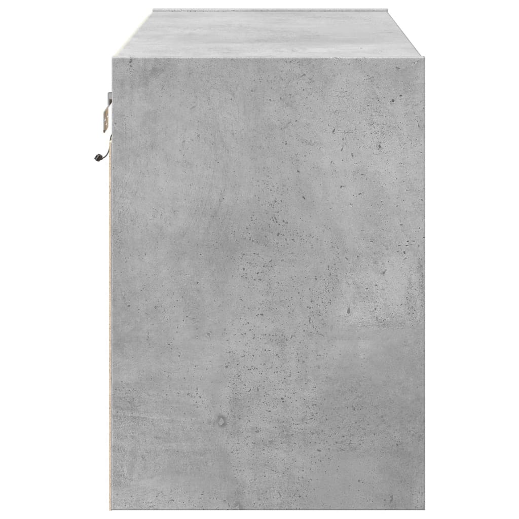 Tv-wandmeubel met LED-verlichting 80x31x45 cm betongrijs is nu te koop bij PeponiXL, paradijselijk wonen!