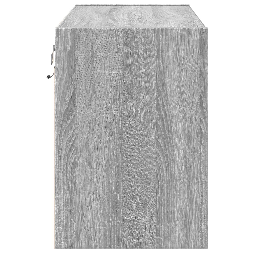 Tv-wandmeubel met LED 80x31x45 cm grijs sonoma eikenkleurig is nu te koop bij PeponiXL, paradijselijk wonen!