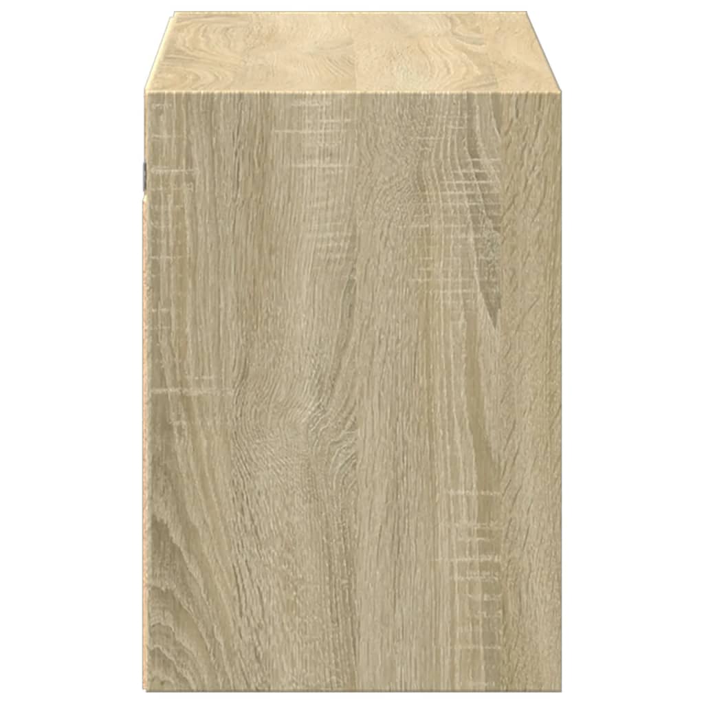 Tv-wandmeubel met LED-verlichting 100x31x45 cm sonoma eiken is nu te koop bij PeponiXL, paradijselijk wonen!