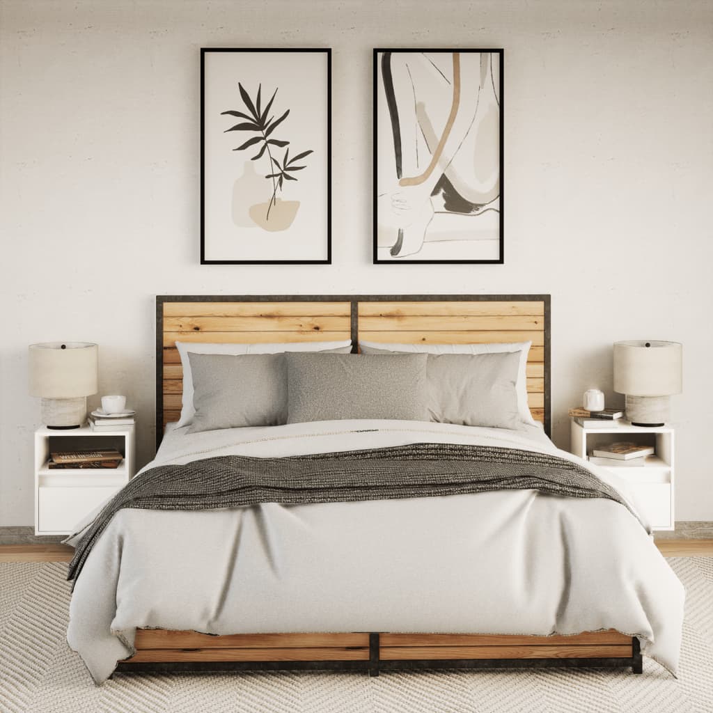 Tv-wandmeubels 2 st met LED-verlichting 41x31x45 cm wit is nu te koop bij PeponiXL, paradijselijk wonen!