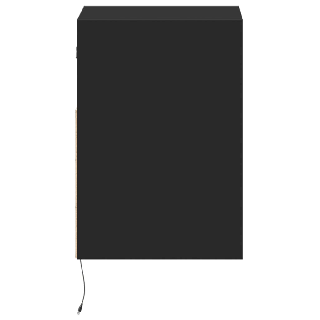 Tv-wandmeubel met LED-verlichting 41x31x45 cm zwart is nu te koop bij PeponiXL, paradijselijk wonen!