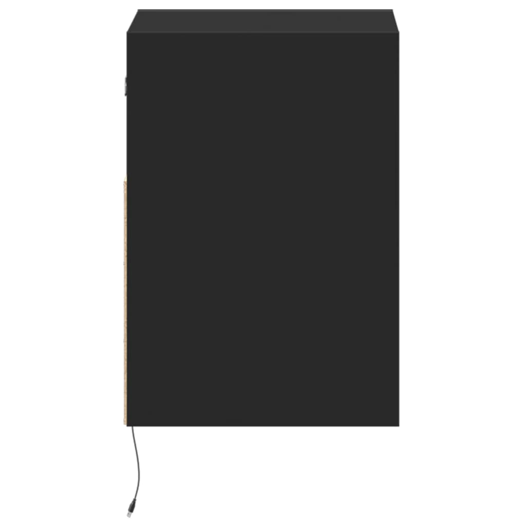 Tv-wandmeubels met LED-verlichting 2 st 41x31x45 cm zwart is nu te koop bij PeponiXL, paradijselijk wonen!