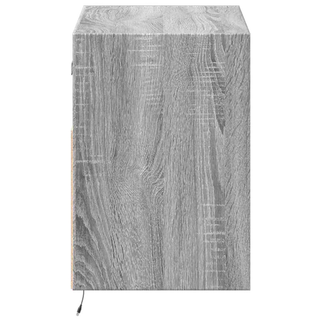 Tv-wandmeubel met LED 80x31x45 cm grijs sonoma eikenkleurig is nu te koop bij PeponiXL, paradijselijk wonen!
