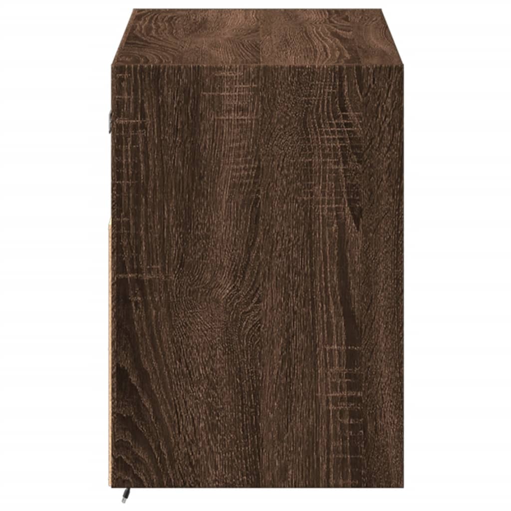 Tv-wandmeubel met LED-verlichting 100x31x45 cm bruin eikenkleur is nu te koop bij PeponiXL, paradijselijk wonen!