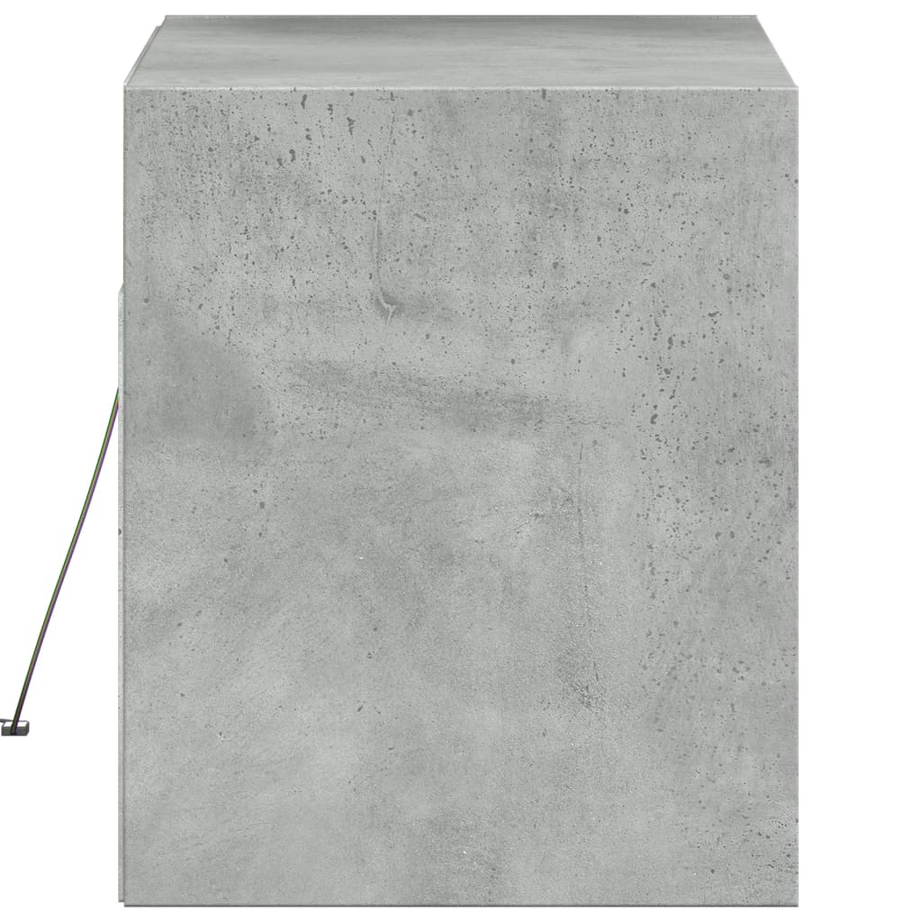 Tv-wandmeubel met LED-verlichting 80x31x35 cm betongrijs is nu te koop bij PeponiXL, paradijselijk wonen!