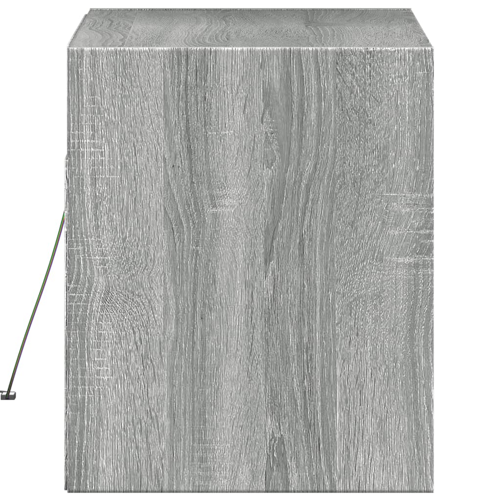 Tv-wandmeubel met LED 80x31x35 cm grijs sonoma eikenkleurig is nu te koop bij PeponiXL, paradijselijk wonen!