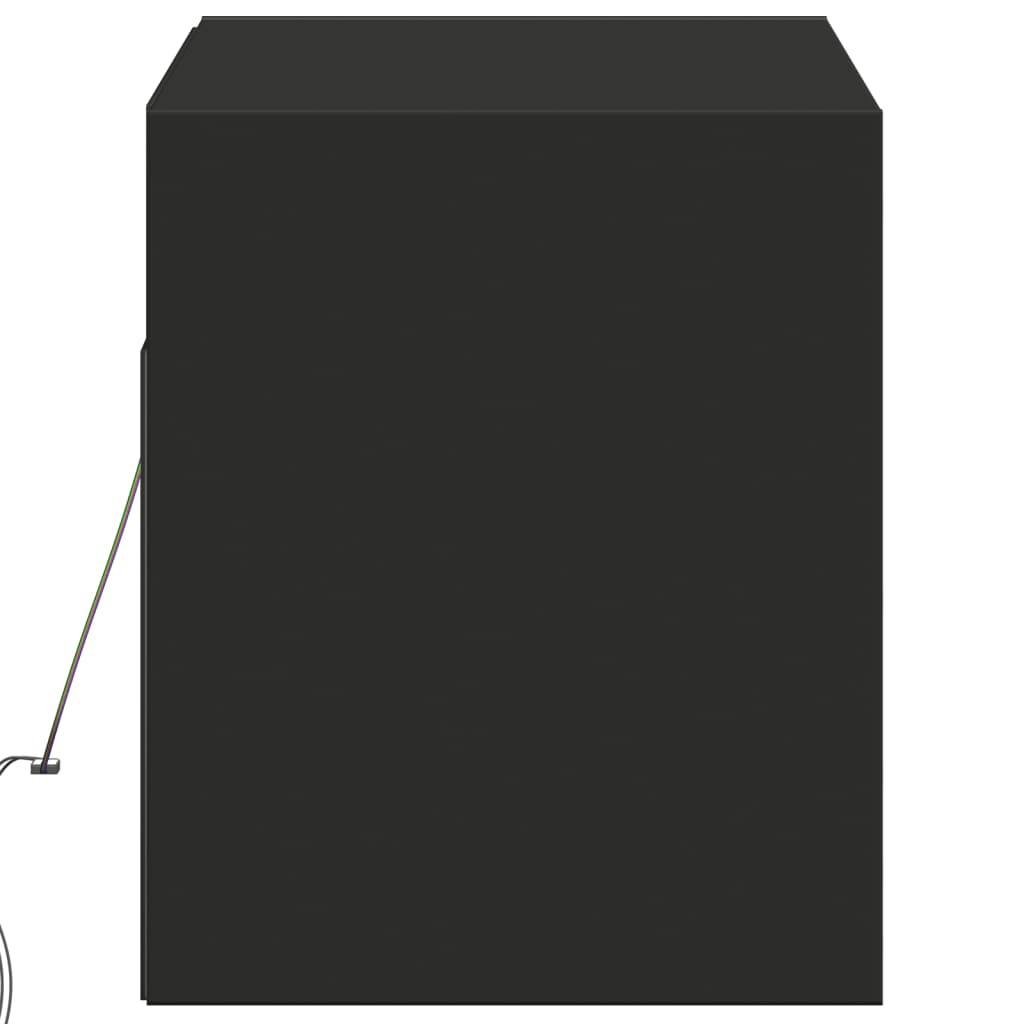 Tv-wandmeubel met LED-verlichting 100x31x35 cm zwart is nu te koop bij PeponiXL, paradijselijk wonen!