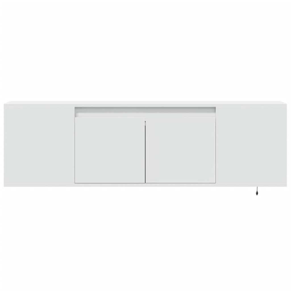 Tv-wandmeubel met LED-verlichting 135x31x39,5 cm wit is nu te koop bij PeponiXL, paradijselijk wonen!
