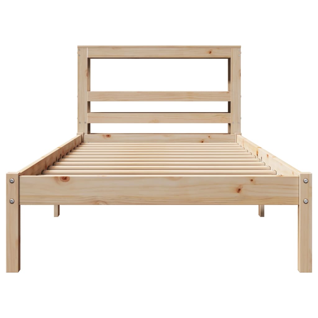 Bedframe zonder matras massief grenenhout 75x190 cm is nu te koop bij PeponiXL, paradijselijk wonen!