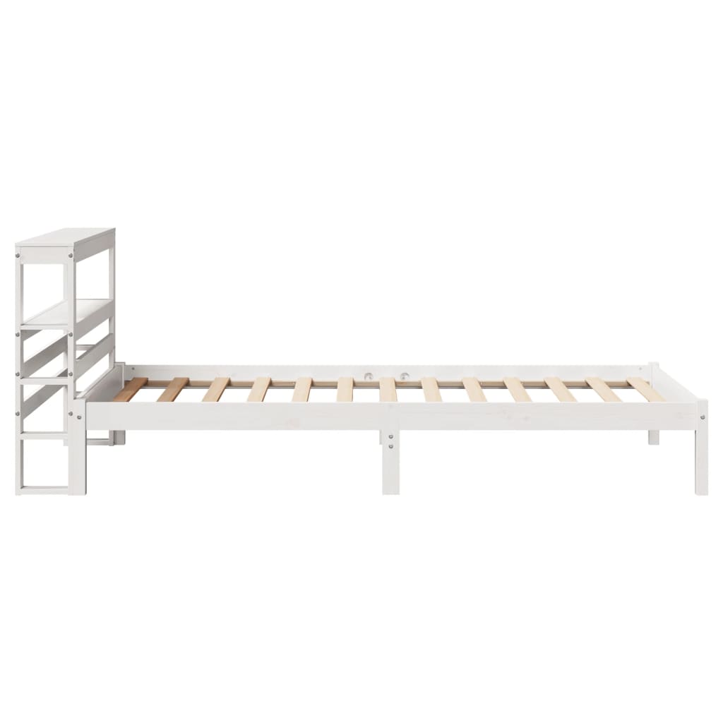 Bedframe zonder matras massief grenenhout wit 75x190 cm is nu te koop bij PeponiXL, paradijselijk wonen!