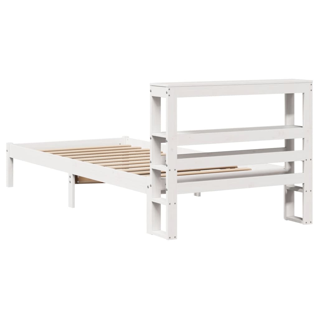 Bedframe zonder matras massief grenenhout wit 90x190 cm is nu te koop bij PeponiXL, paradijselijk wonen!