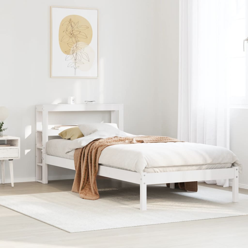 Bedframe zonder matras massief grenenhout wit 90x190 cm is nu te koop bij PeponiXL, paradijselijk wonen!