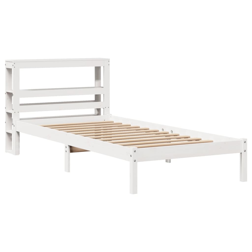 Bedframe zonder matras massief grenenhout wit 90x200 cm is nu te koop bij PeponiXL, paradijselijk wonen!