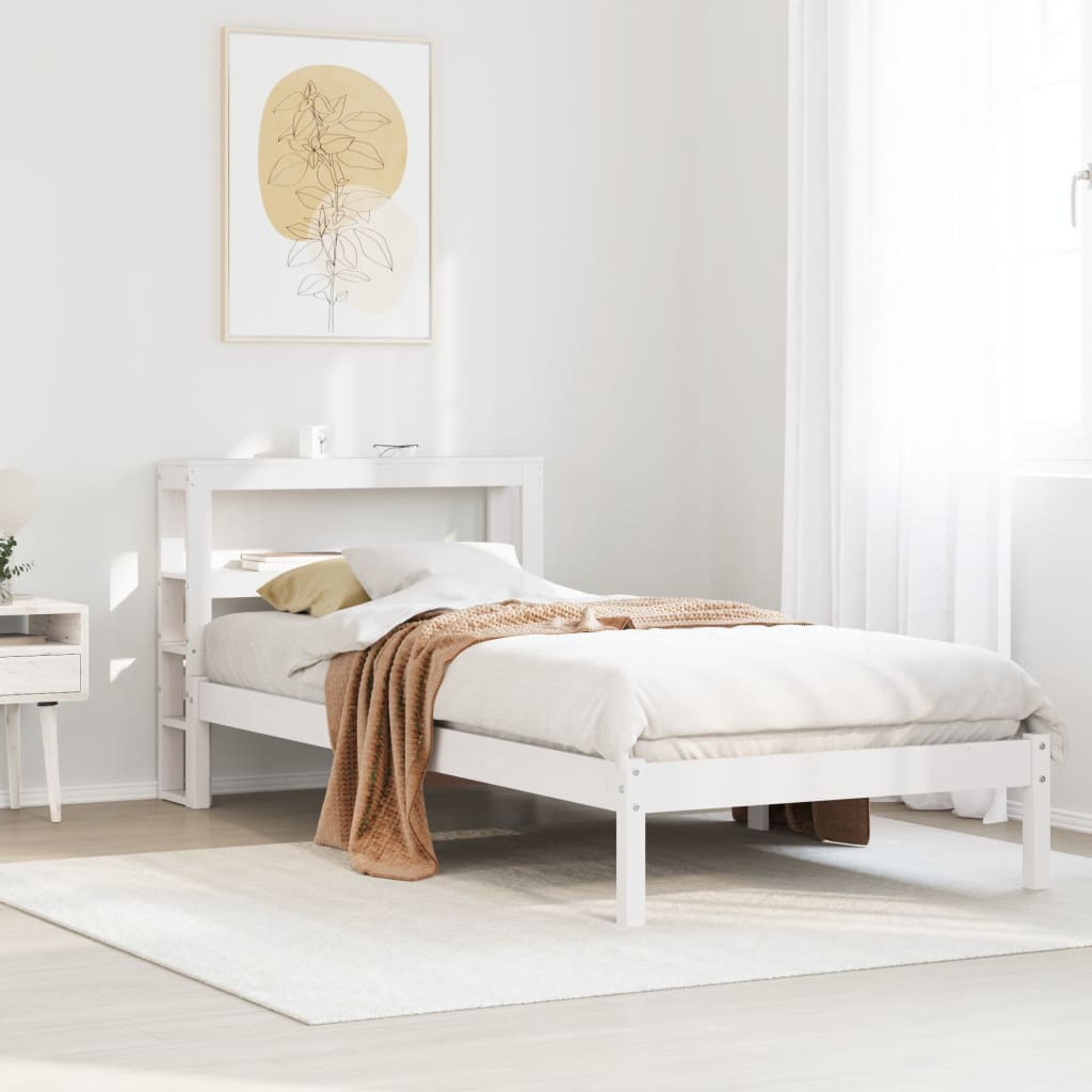 Bedframe zonder matras massief grenenhout wit 90x200 cm is nu te koop bij PeponiXL, paradijselijk wonen!