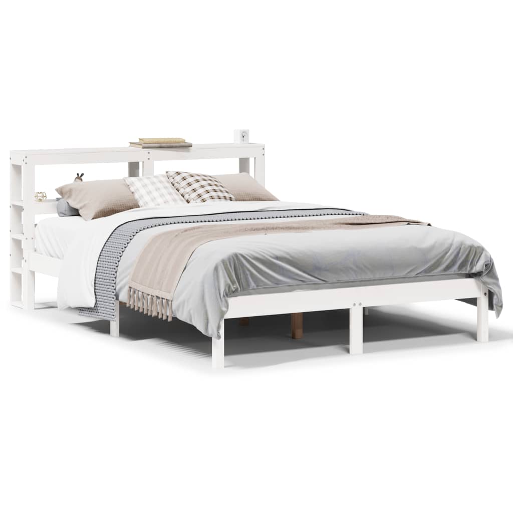 Bedframe zonder matras massief grenenhout wit 160x200 cm is nu te koop bij PeponiXL, paradijselijk wonen!