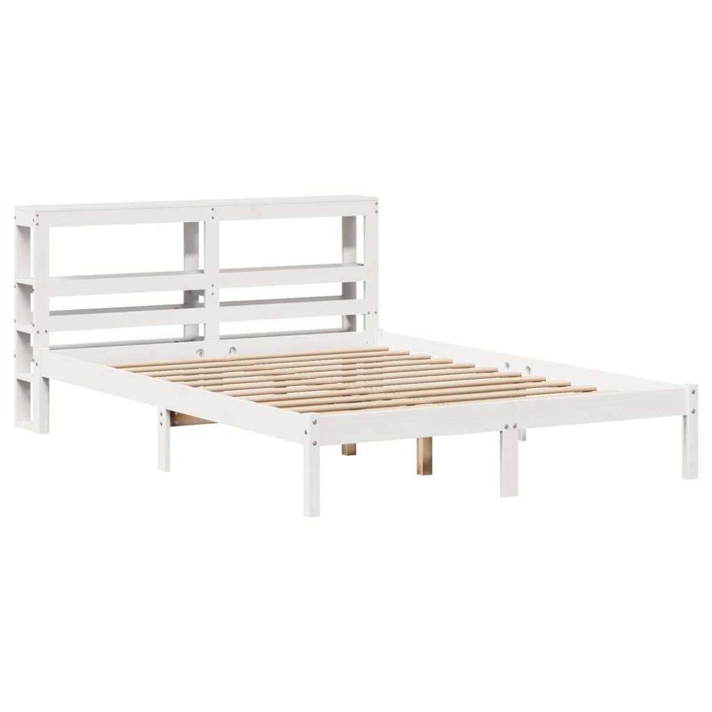 Bedframe zonder matras massief grenenhout wit 160x200 cm is nu te koop bij PeponiXL, paradijselijk wonen!