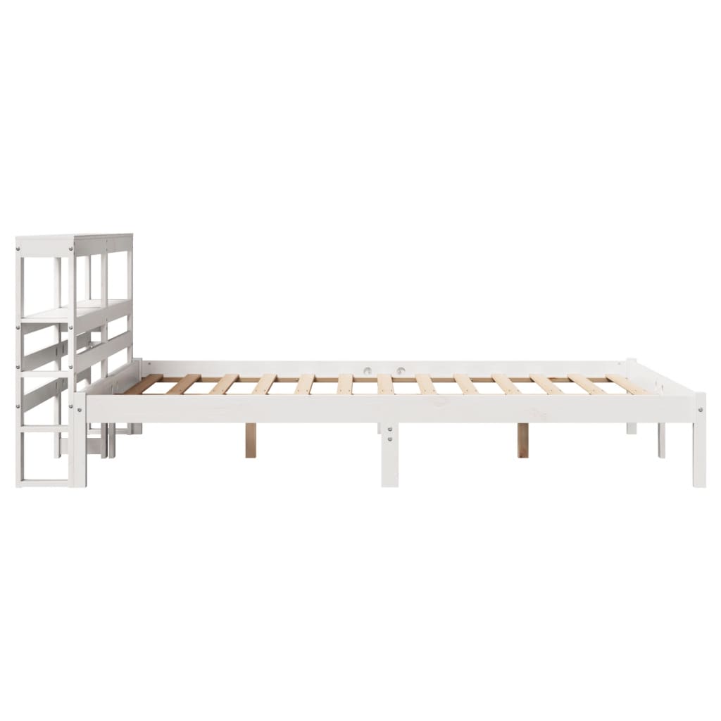 Bedframe zonder matras massief grenenhout wit 160x200 cm is nu te koop bij PeponiXL, paradijselijk wonen!