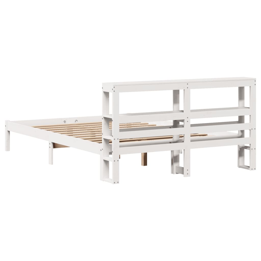 Bedframe zonder matras massief grenenhout wit 160x200 cm is nu te koop bij PeponiXL, paradijselijk wonen!