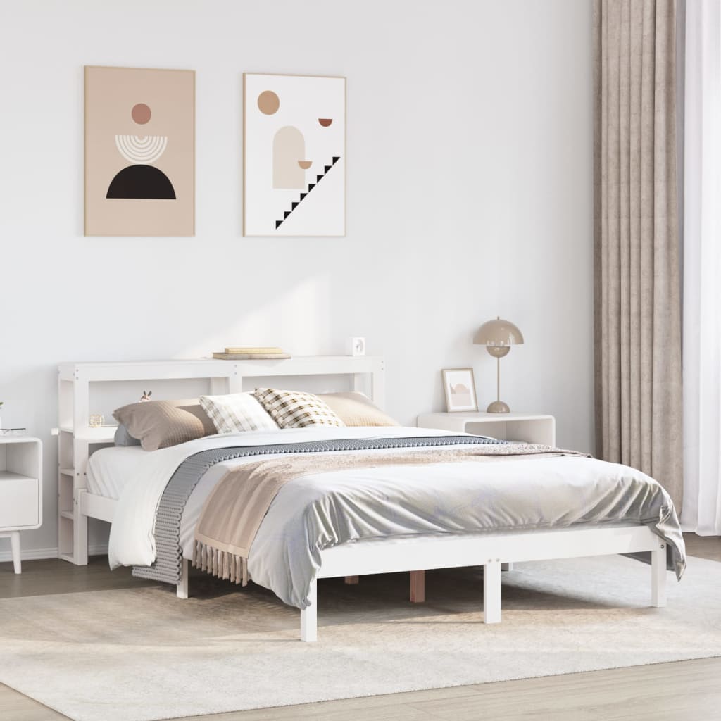 Bedframe zonder matras massief grenenhout wit 160x200 cm is nu te koop bij PeponiXL, paradijselijk wonen!