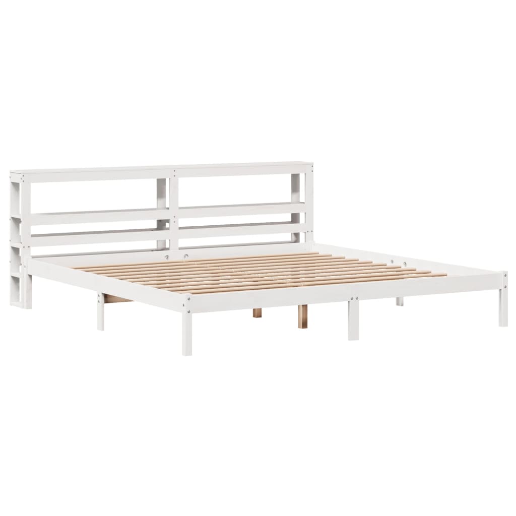 Bedframe zonder matras massief grenenhout wit 180x200 cm is nu te koop bij PeponiXL, paradijselijk wonen!