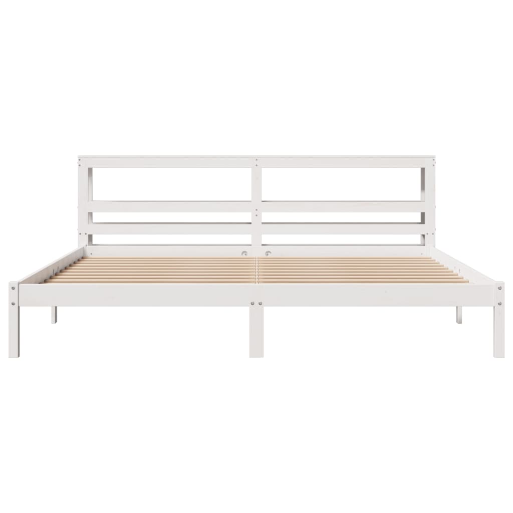 Bedframe zonder matras massief grenenhout wit 180x200 cm is nu te koop bij PeponiXL, paradijselijk wonen!